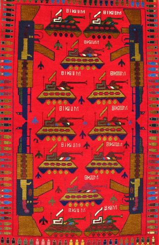Illustration for article titled These Traditional-Style Afghani Rugs Were Inspired By Modern Warfare